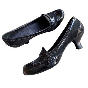 Franco Sarto Women Wingtip‎ Loafer Heels 6M Dark Academia Victorian Preppy Retro